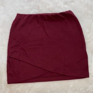 “So” brand, size medium maroon fitted mini skirt